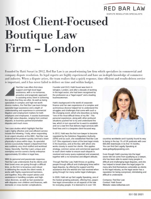 Get Legally Speaking blog image - Most Client-Focused Boutique Law Firm – London
